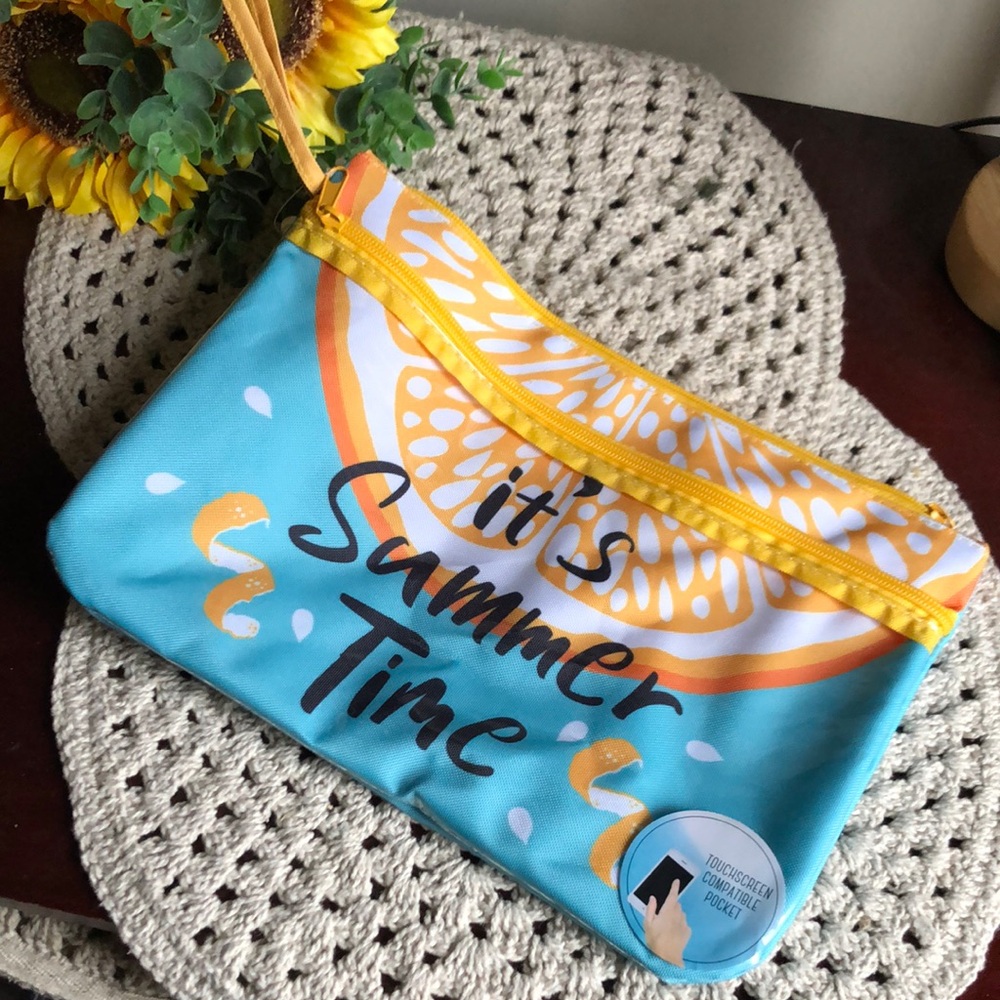 It's Summer Time' Citrus Swimsuit Zip Pouch